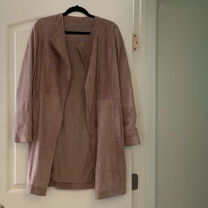 Pink Suede Brunello Cucinelli Zip Jacket